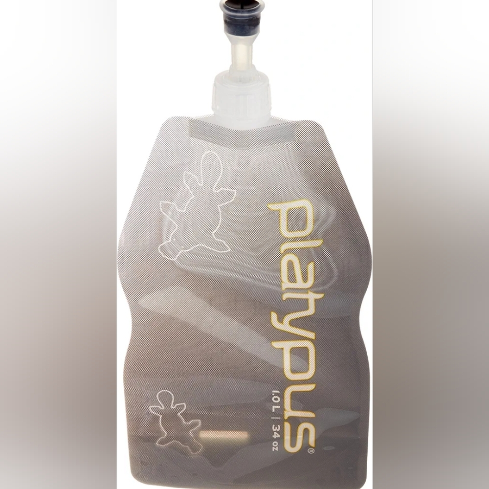 $6 w/$15+ bundle Platypus Soft Bottle with Hyper Flow Cap, Gray, 1-Liter